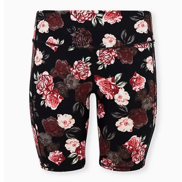Torrid Women’s Plus Size Black Floral Wicking Bike Short Size 1X - Picture 5 of 12